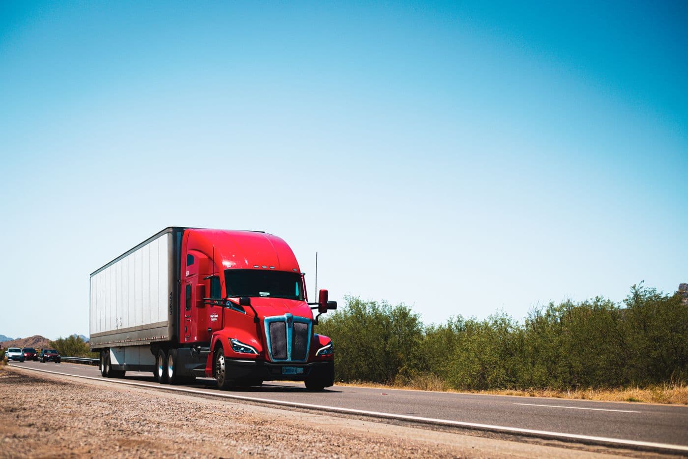 Navisphere freight truck on the highway